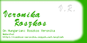 veronika roszkos business card